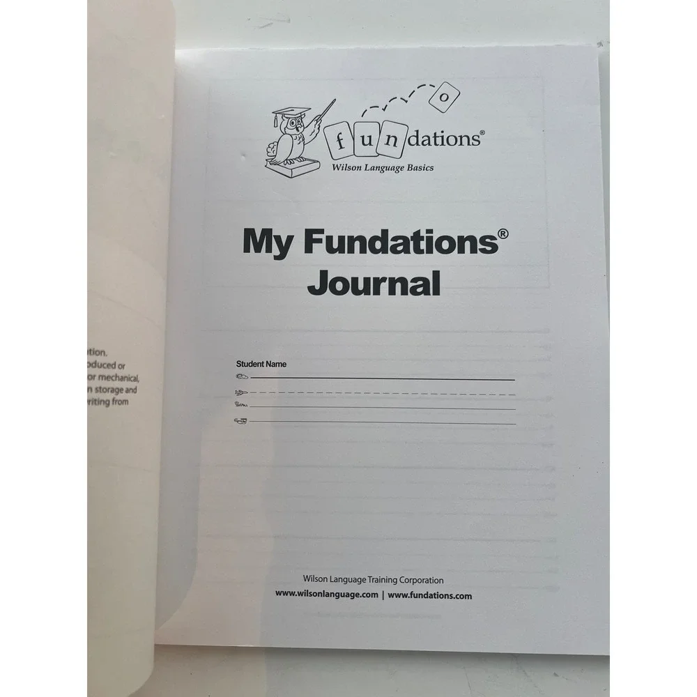 Wilson‎ Fundations Magnetic Letter Board K-1 & My Fundations Journal Dyslexia